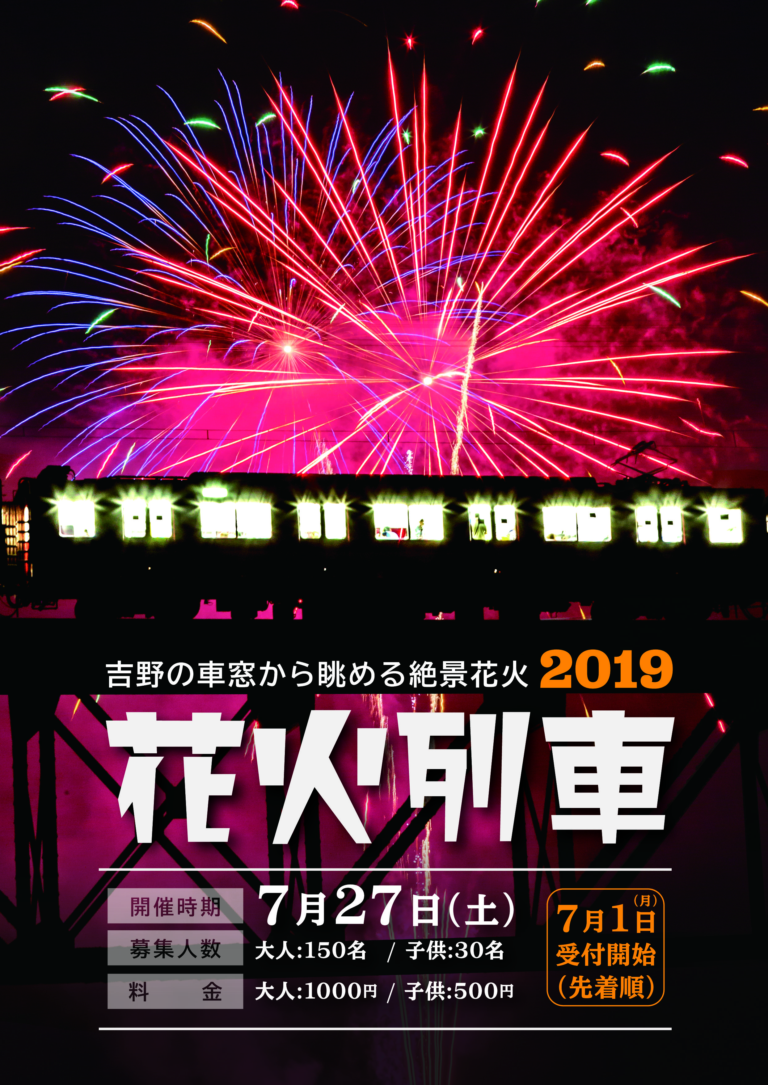 吉野川花火列車2019